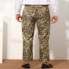 Lars Amadeus Leopard Printed Dress Pants for Men's Regular Fit Party Animal Printed Trousers 30 Khaki view 3