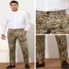 Lars Amadeus Leopard Printed Dress Pants for Men's Regular Fit Party Animal Printed Trousers 30 Khaki view 4