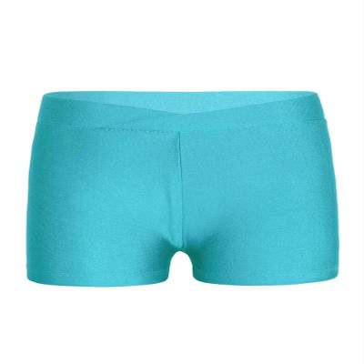 Fldy Kids Girls Gymnastics Shorts Dancewear Athletic Ballet Dance Shorts Gym Yoga Workout Booty Shorts Activewear Blue Green 11-12 Years