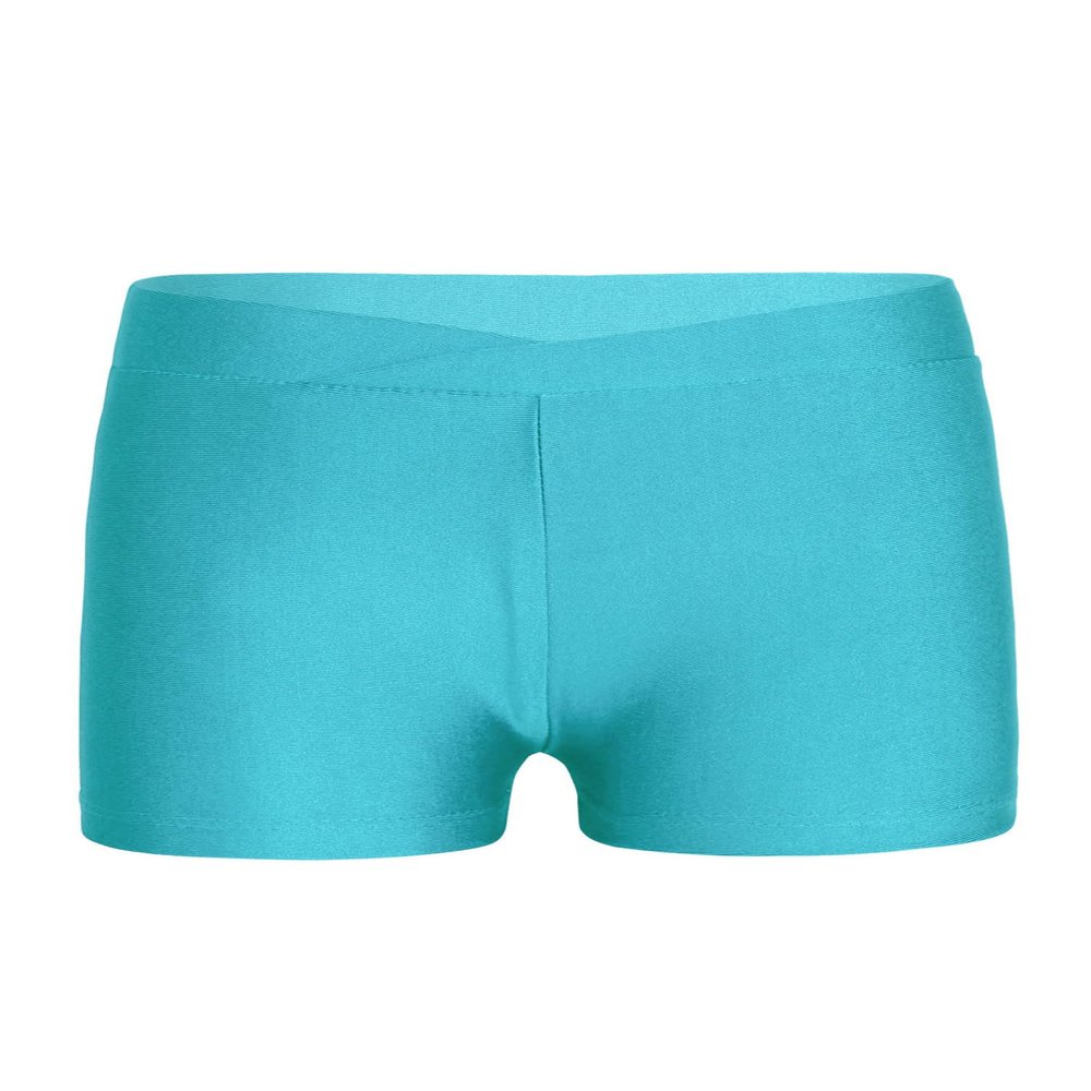 Fldy Kids Girls Gymnastics Shorts Dancewear Athletic Ballet Dance Shorts Gym Yoga Workout Booty Shorts Activewear Blue Green 11-12 Years