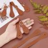 GORGECRAFT 4Pcs Leather Spur Straps Adjustable Boot Strap Western Man Woman Single Ply Leather Horizons Spur Straps with Zinc Alloy Clasp for Equestrian Supplies Thigh High Boots, Chocolate view 3