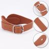 GORGECRAFT 4Pcs Leather Spur Straps Adjustable Boot Strap Western Man Woman Single Ply Leather Horizons Spur Straps with Zinc Alloy Clasp for Equestrian Supplies Thigh High Boots, Chocolate view 4