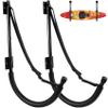 VEITHI Kayak Storage,2 Pack Kayak Wall Mount Black,Heavy Duty Steel Kayak Storage Rack Holds Up To 100 LBS with EVA Protector for Hanging Bicycle Surfboard Snowboard view 1