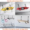 VEITHI Kayak Storage,2 Pack Kayak Wall Mount Black,Heavy Duty Steel Kayak Storage Rack Holds Up To 100 LBS with EVA Protector for Hanging Bicycle Surfboard Snowboard view 4