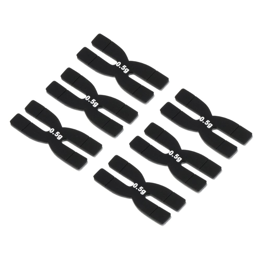 PATIKIL 0.5g Racket Weight Balance Strips, 6 Pack Silicone Badminton Racquet Weighted Tapes, Black