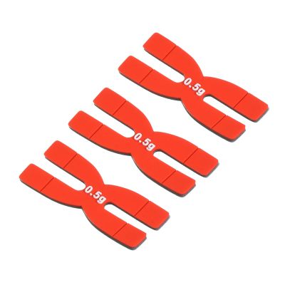 PATIKIL 0.5g Racket Weight Balance Strips, 3 Pack Silicone Badminton Racquet Weighted Tapes, Red