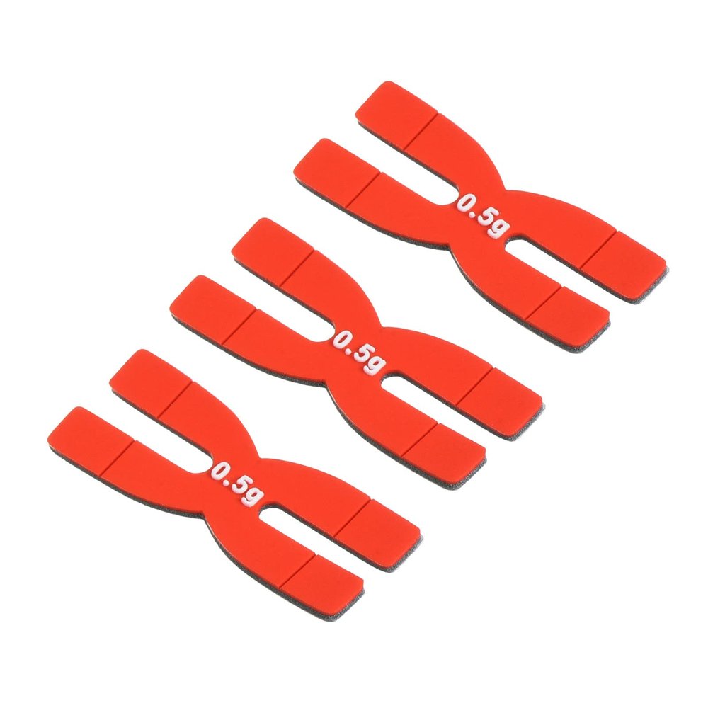 PATIKIL 0.5g Racket Weight Balance Strips, 3 Pack Silicone Badminton Racquet Weighted Tapes, Red