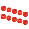 PATIKIL Badminton Racket Handle Grip Ring, 10 Pack Racquet Fix Ring Grip Band Rubber Ring Non-Slip Absorbent Overgrip in Place, Red view 1
