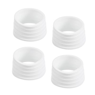 PATIKIL Badminton Racket Handle Grip Ring, 4 Pack Racquet Fix Ring Grip Band Rubber Ring Non-Slip Absorbent Overgrip in Place, White