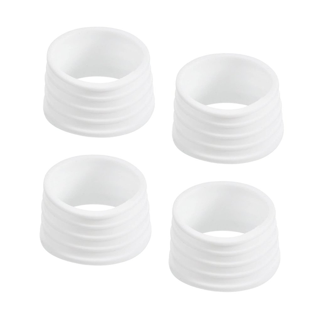PATIKIL Badminton Racket Handle Grip Ring, 4 Pack Racquet Fix Ring Grip Band Rubber Ring Non-Slip Absorbent Overgrip in Place, White
