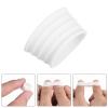 PATIKIL Badminton Racket Handle Grip Ring, 4 Pack Racquet Fix Ring Grip Band Rubber Ring Non-Slip Absorbent Overgrip in Place, White view 4