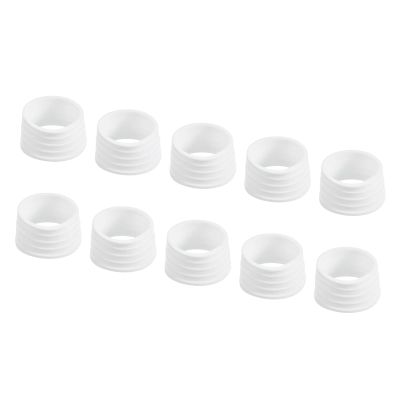 PATIKIL Badminton Racket Handle Grip Ring, 10 Pack Racquet Fix Ring Grip Band Rubber Ring Non-Slip Absorbent Overgrip in Place, White