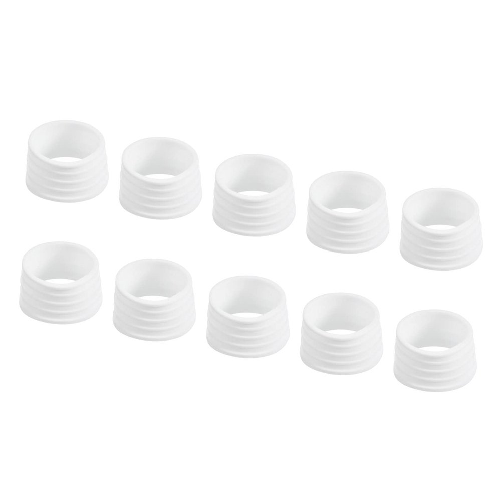 PATIKIL Badminton Racket Handle Grip Ring, 10 Pack Racquet Fix Ring Grip Band Rubber Ring Non-Slip Absorbent Overgrip in Place, White