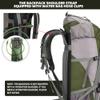 King'sGuard 70L Hiking Backpack with Rain Cover Lightweight Waterproof Travel Camping Backpack Large Backpacking Pack for Men and Women (Army Green) view 3