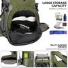 King'sGuard 70L Hiking Backpack with Rain Cover Lightweight Waterproof Travel Camping Backpack Large Backpacking Pack for Men and Women (Army Green) view 4