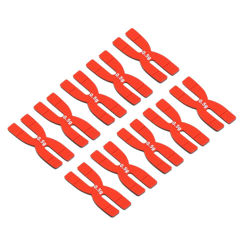 PATIKIL 0.5g Racket Weight Balance Strips, 10 Pack Silicone Badminton Racquet Weighted Tapes, Red