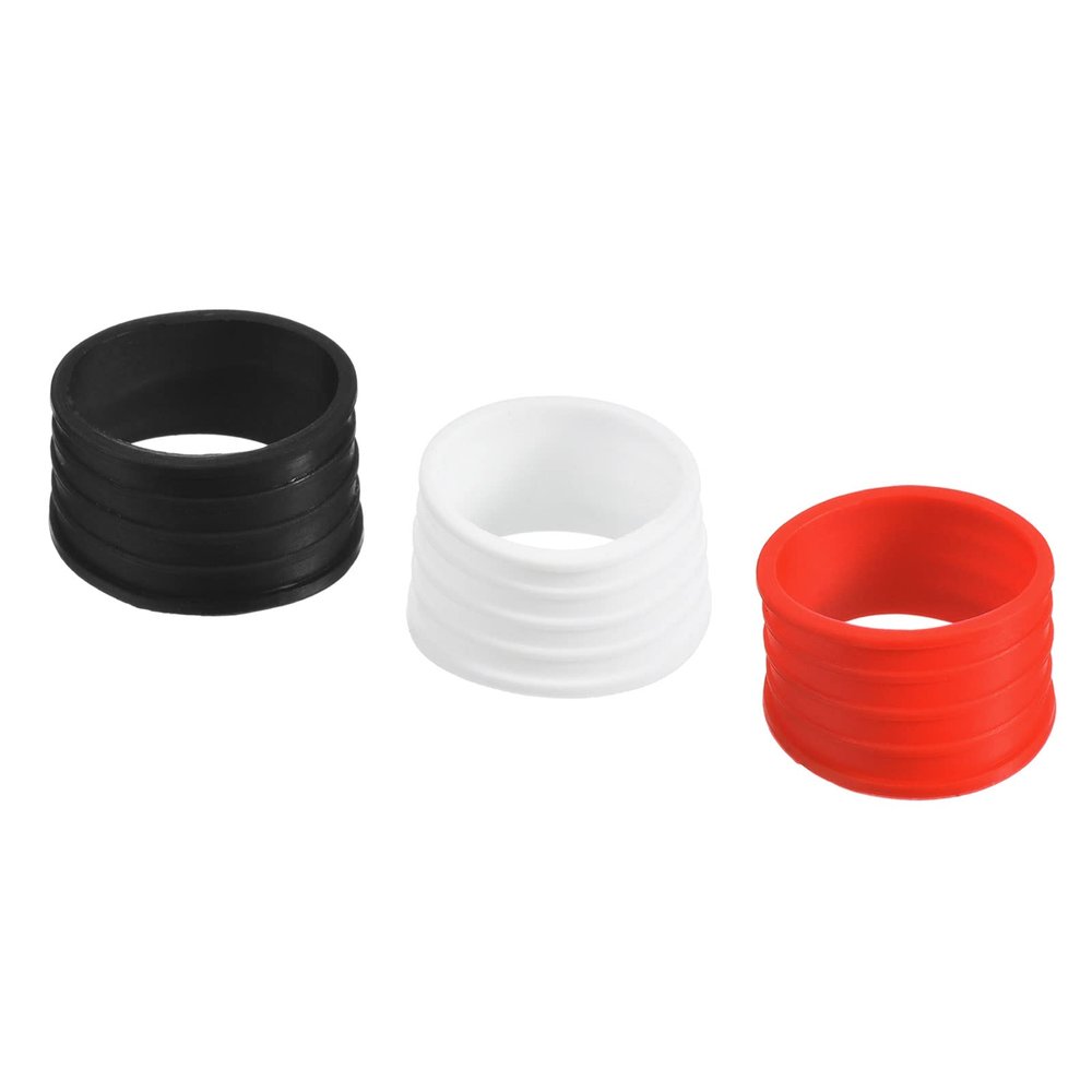 PATIKIL Badminton Racket Handle Grip Ring, 6 Pack Racquet Fix Ring Grip Band Rubber Ring Non-Slip Absorbent Overgrip in Place, 3 Colors