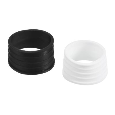 PATIKIL Badminton Racket Handle Grip Ring, 4 Pack Racquet Fix Ring Grip Band Rubber Ring Non-Slip Absorbent Overgrip in Place, Black/White