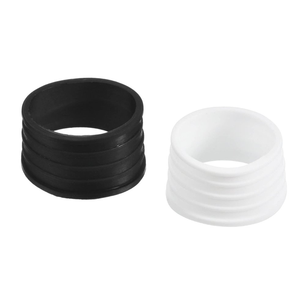 PATIKIL Badminton Racket Handle Grip Ring, 4 Pack Racquet Fix Ring Grip Band Rubber Ring Non-Slip Absorbent Overgrip in Place, Black/White