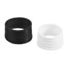 PATIKIL Badminton Racket Handle Grip Ring, 4 Pack Racquet Fix Ring Grip Band Rubber Ring Non-Slip Absorbent Overgrip in Place, Black/White view 1