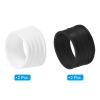 PATIKIL Badminton Racket Handle Grip Ring, 4 Pack Racquet Fix Ring Grip Band Rubber Ring Non-Slip Absorbent Overgrip in Place, Black/White view 3