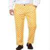 Lars Amadeus Yellow Polka Dots Dress Pants for Men's Regular Fit Flat Front Formal Printed Trousers 30 view 1
