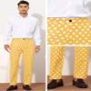Lars Amadeus Yellow Polka Dots Dress Pants for Men's Regular Fit Flat Front Formal Printed Trousers 30 view 4