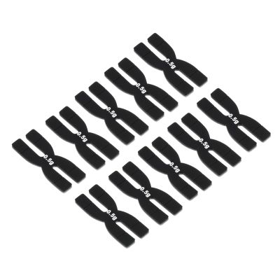 PATIKIL 0.5g Racket Weight Balance Strips, 10 Pack Silicone Badminton Racquet Weighted Tapes, Black