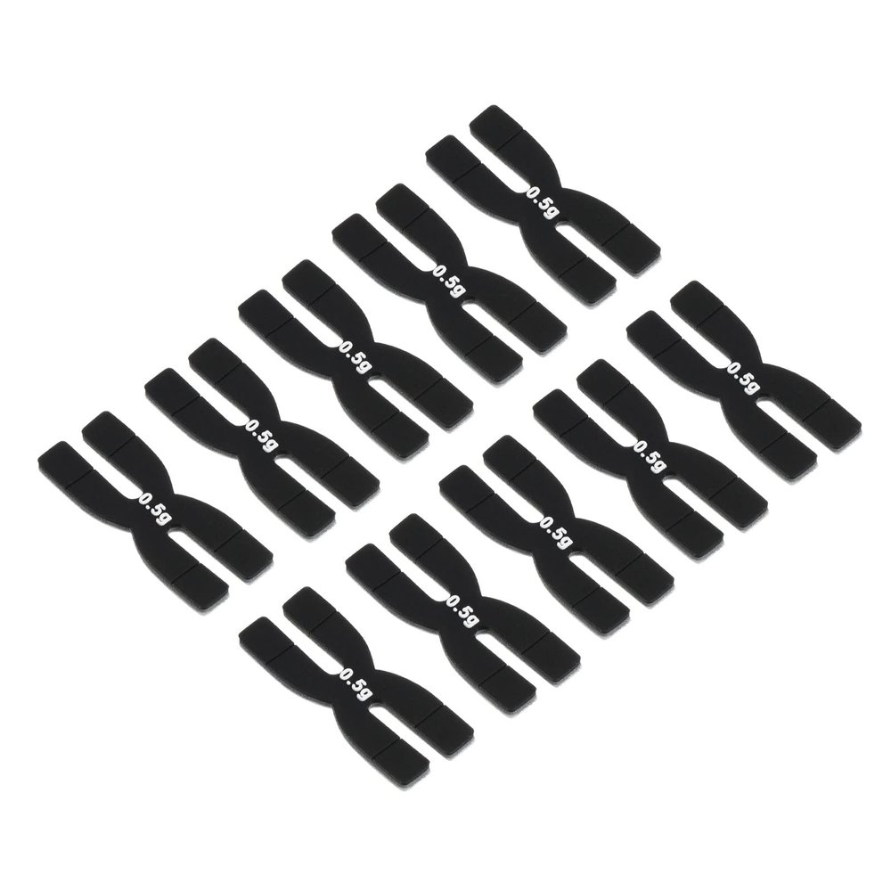 PATIKIL 0.5g Racket Weight Balance Strips, 10 Pack Silicone Badminton Racquet Weighted Tapes, Black