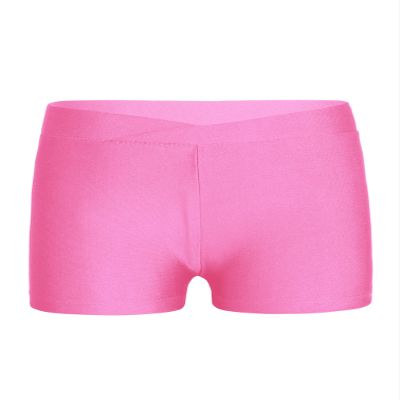 Fldy Kids Girls Gymnastics Shorts Dancewear Athletic Ballet Dance Shorts Gym Yoga Workout Booty Shorts Activewear Pink 11-12 Years