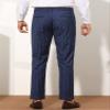 Lars Amadeus Men's Business Flat Front Striped Dress Pants Blue 34 view 3