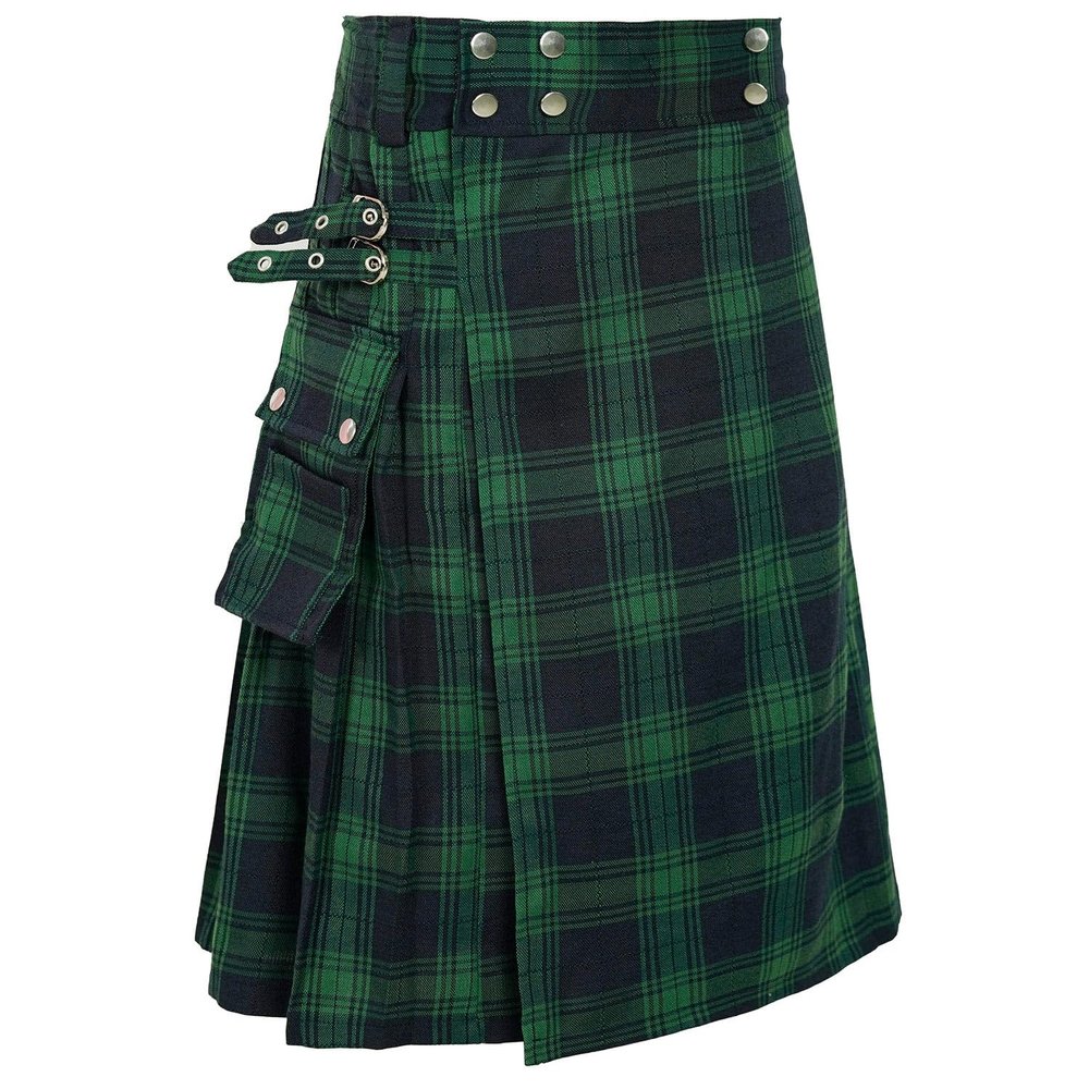 Usthirit Kilt for Men Traditional Highland Tartan Utility Scottish Mens Kilt (Z2386, 5XL)