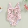 Doqcey Toddler Baby Girls Swimwear Infant One Piece Swimsuit Bikini Sleeveless Hollow Bathing Suit Summer Beach Wear Outfit (Pink Shell, 12-18 Months) view 2