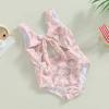 Doqcey Toddler Baby Girls Swimwear Infant One Piece Swimsuit Bikini Sleeveless Hollow Bathing Suit Summer Beach Wear Outfit (Pink Shell, 12-18 Months) view 3