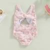 Doqcey Toddler Baby Girls Swimwear Infant One Piece Swimsuit Bikini Sleeveless Hollow Bathing Suit Summer Beach Wear Outfit (Pink Shell, 12-18 Months) view 4
