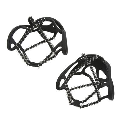 Ice Cleats Crampons for Boots Shoes, Walk Traction Cleats Non Slip Spikes for Shoes, Elastic Traction Cleats for Hiking Walking on Snow and Ice, 1 Pair(L)