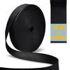 12 Yard Nylon Webbing Strap 1 inch Wide, Durable 1" Webbing Nylon Straps for Dog Leash Pets Collar Backpack, Outdoor Camping Tent Tie Strap DIY Crafts Replacement Lawn Chair Webbing Repair, Black view 1