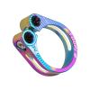 AMLESO Aluminum Alloy Bicycle Seatpost Clip Screws Binder Clamp Quick Release Tube Clip Bicycle Seatpost Clamp for Universal BMX Bikes, 34.9mm Colorful view 2