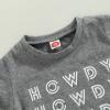 2PCS Clothes Summer Infant Baby Boy Outfits Letter Printed Short Sleeve T-Shirt Tops and Jogger Pants Set (Dark Gray, 12-18 Months) view 2
