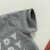 2PCS Clothes Summer Infant Baby Boy Outfits Letter Printed Short Sleeve T-Shirt Tops and Jogger Pants Set (Dark Gray, 12-18 Months) view 3