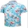SheLucki Hawaiian Shirt for Men, Unisex Summer Beach Casual Short Sleeve Button Down Shirts, Printed Palmshadow Clothing Rose Blue M view 1