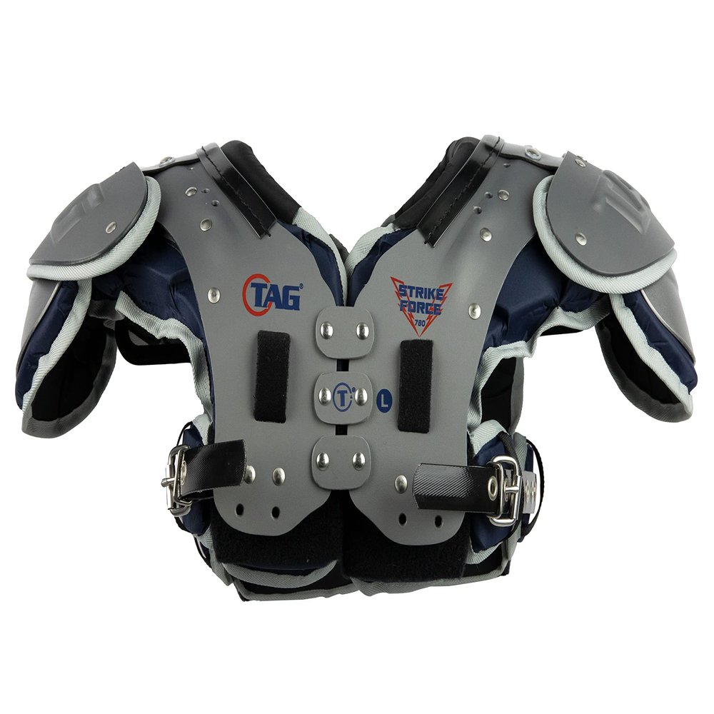TAG Adult TAG4-780 StrikeForce Skill-Position Football Shoulder Pads, Lightweight Low Profile Shoulder Pad (Large)