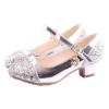 Children Shoes High Heels Girls Princess Single Shoes Dress Shoes Performance Shoes Children Toddler Boy Slippers (Silver, 5.5-6 Years Little Child) view 2
