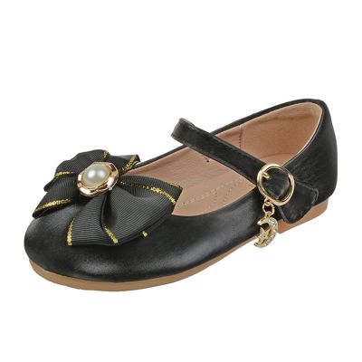 Girl Shoes Small Leather Shoes Single Shoes Children Dance Shoes Girls Performance Shoes Girls High Heels (Black, 3-3.5 Years Toddler)