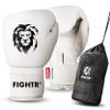 FIGHTR Pro Boxing Gloves Made of Genuine Leather | Men and Women | for Boxing, MMA, Muay Thai, Kickboxing & Martial Arts 10 12 14 16 oz | incl. Carrying Bag view 1