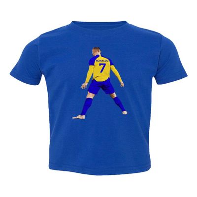 Al NASSR Soccer Ronaldo 7 Siuuu Goal Celebration Toddler T-Shirt (Royal, 5T)
