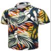SheLucki Hawaiian Shirt for Men, Unisex Summer Beach Casual Short Sleeve Button Down Shirts, Printed Palmshadow Clothing Leaf Green L view 1