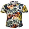 SheLucki Hawaiian Shirt for Men, Unisex Summer Beach Casual Short Sleeve Button Down Shirts, Printed Palmshadow Clothing Leaf Green L view 3
