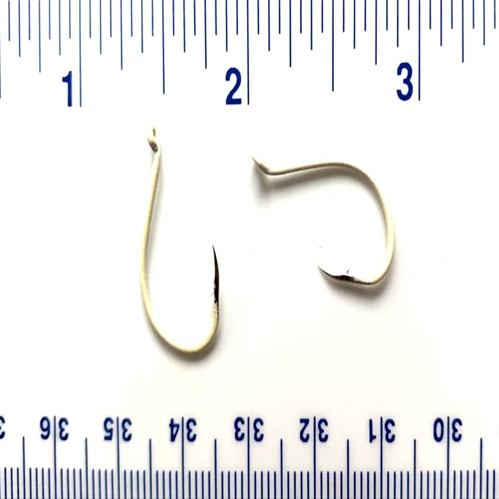 1000 Gerry's Tackle White Glow-in-The-Dark Octopus Fish Hooks Size 2 - Bulk Hooks