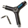 [CCS] Skateboard Tool - All in One T Tool, Metal T Tool W/Grip File, or Y Tool W/Rethreader (Black Rethreader) view 1